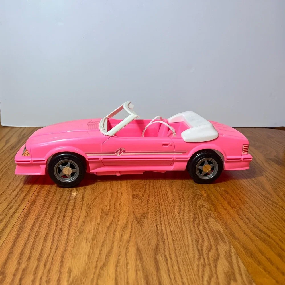 Vintage 1993 Barbie Pink Mustang Convertible Car Mattel Doll Vehicle 18